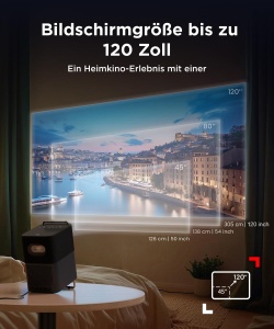 Proiector portabil TCL A1s, 600 ISO-Lumen, 1080P, Wi-Fi si Bluetooth - Img 6