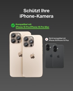 Protectie camera Belkin TemperedGlass pentru iPhone 17 Pro, 17 Pro Max, 16 Pro, 16 Pro Max, 2 bucati - Img 2