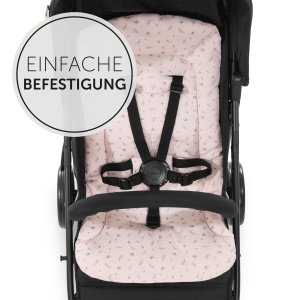 Protectie universala pentru carucior Hauck, 70x37 cm, bumbac respirabil, lavabila, model Flowers Rose - Img 3