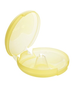 Protectoare pentru mamelon din silicon Medela Contact - Design moale, ultra-subtire - fara BPA - 1 pachet de 2 capace (24 mm) si cutie de depozitare - Img 4