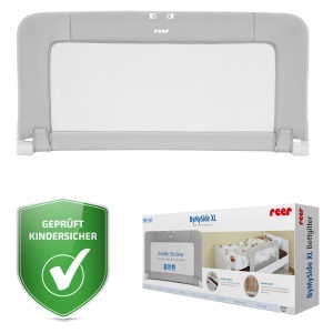 Protector pentru Pat Reer ByMySide, 150x50 cm, Gri, pentru Pat de 180-210 cm
