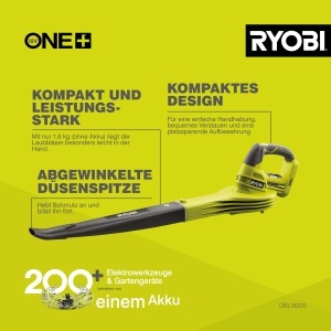 Puff de frunze RYOBI OBL1820S, 18V, 245 kmh, 2.6 mmin - Img 3
