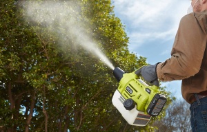 Pulverizator de ceata fara fir RYOBI 18 V ONE+ RY18FGA-0 (raza de actiune 4,5 m, debit 7,2 l|h, acoperire a suprafetei pe min. 93 m2, dimensiune medie a particulelor 40 mm, fara baterie si incarcator in cutie) - Img 5