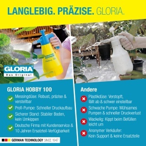 Pulverizator manual GLORIA Hobby 100, 1 L, duza ajustabila, pentru plante - Img 3