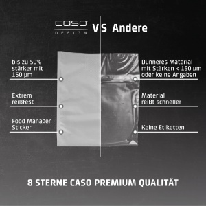 Pungi vidat CASO Profi 40x60 cm, set 25 buc, BPA-free, reutilizabile, rezistente - Img 7