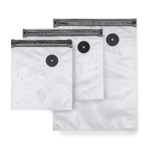 Pungi vidat reutilizabile CASO Vacu ZIP-Bags Set, 20 buc, 3 dimensiuni, rezistente, BPA-free - Img 2