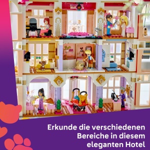 Puppenshaus LEGO Friends Grand Hotel Heartlake City 42704, 1406 piese, 6 figurine - Img 6