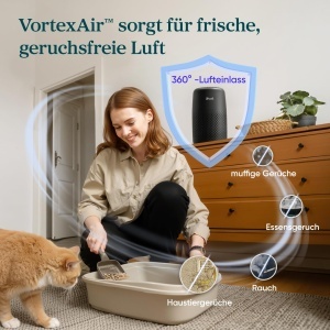 Purificator de aer LEVOIT Core Mini HEPA aromaterapie consum redus negru - Img 4