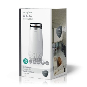 Purificator de aer Nedis cu filtru HEPA, indicator calitate aer, 1.80 m, plastic, negrualb - Img 3