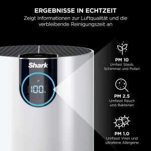Purificator de aer Shark Compact HP100EU, HEPA, 60m, Alb - Img 5