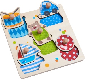 Puzzle din lemn HABA 304608, 5 piese, culori vii, pentru copii peste 12 luni - Img 2