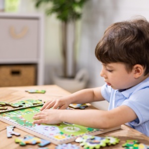 Puzzle din lemn pentru copii Melissa Doug, 24 piese, cu roti dintate, tematica animale - Img 8