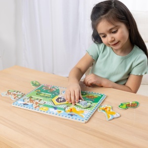Puzzle din lemn pentru copii Melissa Doug, animale de companie, 8 piese, 2 ani - Img 6