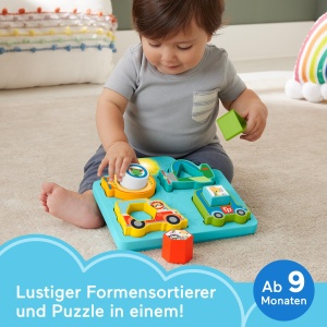 Puzzle Fisher-Price HRP31 Forme si Sunete pentru Bebelusi 40 Melodii si Luminite Interactive - Img 2