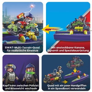 Quad Multi-Teren PLAYMOBIL 71147 cu Figurina Transformabila pentru Copii - Img 4