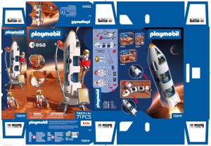 Racheta de cercetare PLAYMOBIL ESA Mars 72011 cu 2 astronauti si rampa de lansare - Img 9
