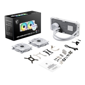 Racire AIO MSI MAG CORELIQUID 240R V2, 240mm, ARGB, Alb - Img 6