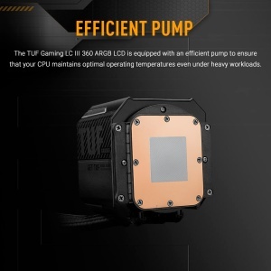 Racire CPU ASUS TUF Gaming LC III 360 ARGB LCD IPS Display 28 inch Negru - Img 3