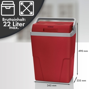 Racitor auto Bomann KB 6011.1 CB, capacitate 22L, putere 45W, rosu - Img 7