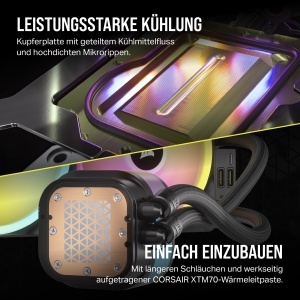 Racitor CPU Corsair iCUE LINK H115i RGB 280mm AIO Negru, QX140 RGB - Img 8