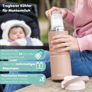 Racitor de lapte matern BEABA, capacitate 480 ml, din otel inoxidabil, racire 24h - Img 3