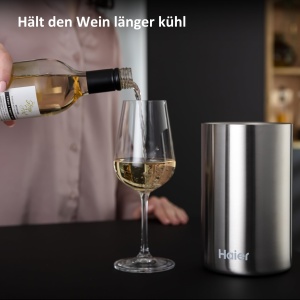 Racitor de vin Haier HAWTB01 din inox, dublu perete, 12.6 x 12.6 x 20.2 cm - Img 5