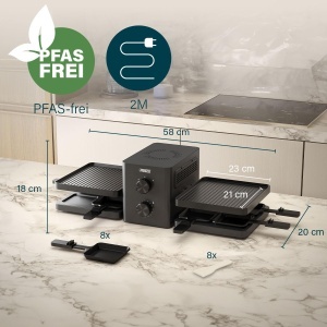 Raclette cu sistem de filtrare a aerului Princess Raclette Purify, 8 persoane, 1500W - Img 2