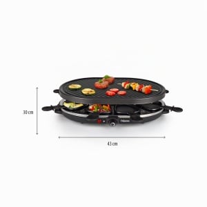 Raclette Tristar RA-2996 pentru 8 persoane, 1200W, culoare neagra - Img 2
