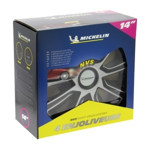 Radacini de Aluminiu MICHELIN Box 4 Radkappen 14 Nvs 49 Bicolor, ABS, Reflexie NVS - Img 5