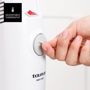 Radiator cu ulei Taurus Masai 1000 1000 W 9 Elemente Alb - Img 4