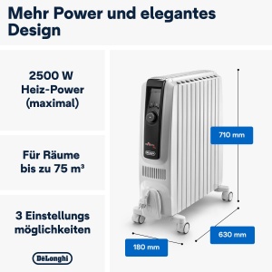 Radiator DeLonghi Dragon 4 Pro TRDX41025E 2500W Timer 24h Functie Eco Alb - Img 2