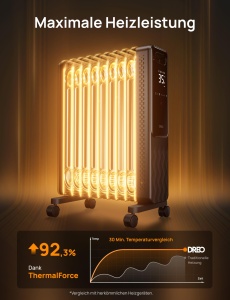 Radiator electric Dreo OH310 2000W 9 elemente telecomanda termostat reglabil - Img 4