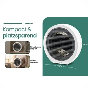 Radiator Electric Emerio FH-109947, 2000W, Negru, Termostat Reglabil - Img 5