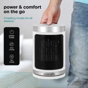 Radiator electric SereneLife 1500W, Wi-Fi, telecomanda, termostat, timer 12 ore - Img 6