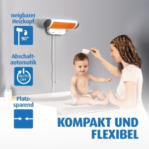 Radiator pentru bebelusi reer FeelWell, 2 trepte de incalzire, montare pe perete - Img 3