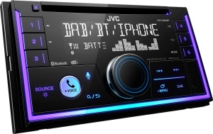 Radio auto JVC KW-DB95BT 2-DIN CD cu sistem hands-free DAB+ si Bluetooth (USB, AUX-In, 3 x Pre-Out 2.5V, Amazon Alexa, procesor de sunet, 4x50 W, iluminare VAR.) - Img 1