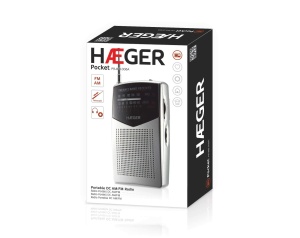 Radio portabil HAEGER cu antena telescopica de 29 cm, LED, intrare pentru casti - Img 2