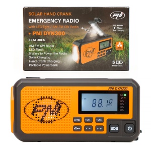 Radio portabil PNI DYN300, 4000 mAh, cu incarcare solara, flashlight, port USB, portabil - Img 2