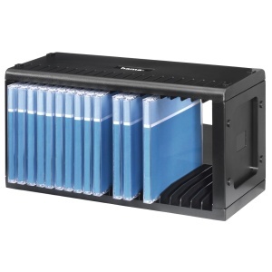 Raft CD Hama Rack 20, capacitate 20 CD-uri, culoare neagra, design compact - Img 5