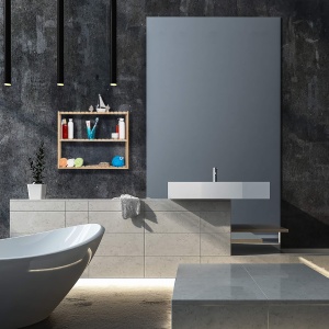 Raft de perete din bambus Relaxdays, 3 rafturi, 50 x 60 x 15 cm, natur - Img 2