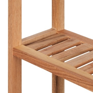 Raft din lemn Relaxdays, 3 etaje, 54 x 60 x 15 cm, pentru baie si bucatarie - Img 6
