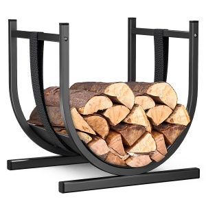 Raft pentru lemne VOUNOT, metalic, U-forma, 30 kg, negru