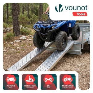 Rampa de incarcare VOUNOT 2X, 400kg, otel zincat, 135cm - Img 3