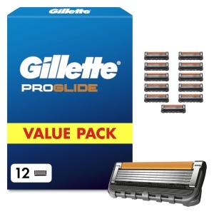 Raschete de ras Gillette Proglide, 12 lame, negru, pentru barbati