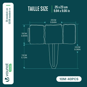 Rasenkante VOUNOT in Steinoptik 10 m, 40 bucati, Hellgrau - Img 3