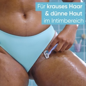 Rasiera pentru femei Gillette Venus Intimate, 10 lame, albastru, cu Aloe Vera - Img 2