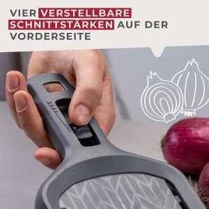 Rasnita de legume Fackelmann din otel inoxidabil, 4 grosimi de taiere - Img 4
