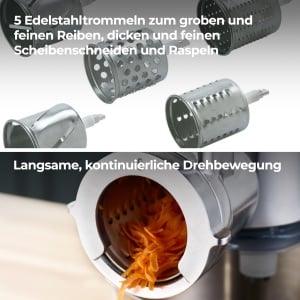 Rasnita electrica Kenwood KAX643ME, 5 tamburi din otel inoxidabil, accesorii pentru masini de gatit - Img 5