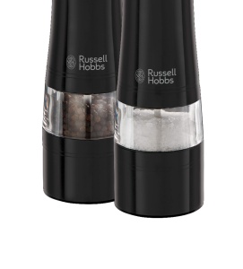 Rasnita electrica sare si piper Russell Hobbs 28010-56, set 2 bucati, ceramica, negru - Img 2