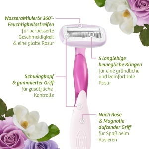 Rasoir de unica folosinta BIC Soleil Escape pentru femei, 5 lame, cu ulei de migdale, 3 bucati - Img 5